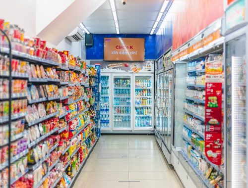 a grocery store filled with lots of food
